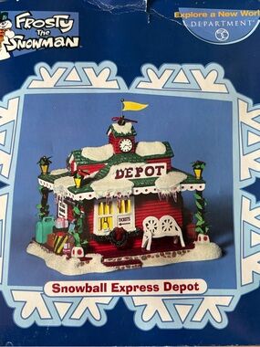 Department 56 Snowball Express Depot - Frotu the Snowman Village